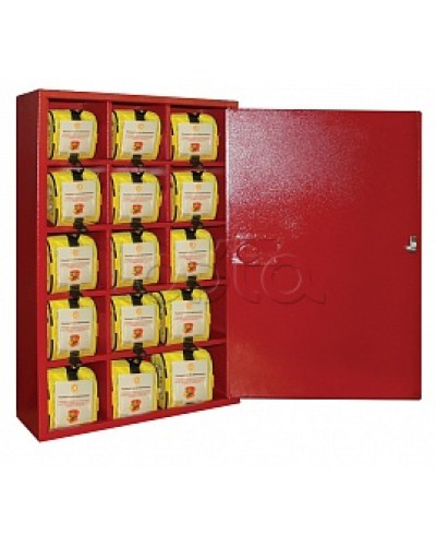 Футляр металлический секционный ПОЖТЕХНИКА ФМС-15 закрытый, красный в Калининграде Пожарные шкафы Pintop.ru