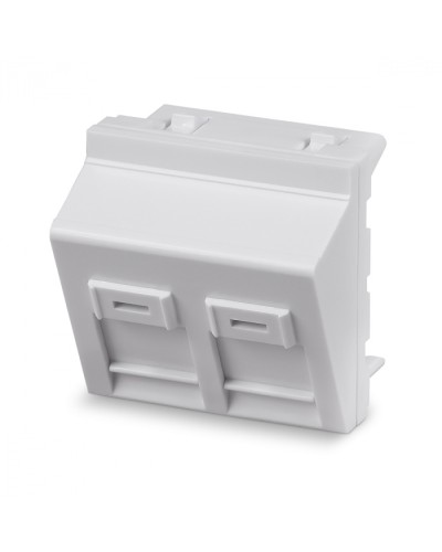 Вставка 45x45 (Mosaic) для 2 модулей формата Keystone Jack, угловая Cabeus (FP-A-45-2M) в Калининграде Модули Keystone Pintop.ru