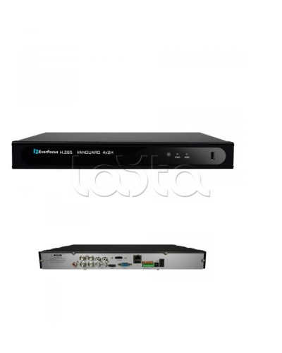 Видеорегистратор 4-канальный EverFocus VANGUARD II 4x2H в Калининграде Видеорегистраторы гибридные Pintop.ru