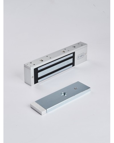 R-Lock RL-EM350-LSS - Электромагнитный замкок, 350кг, DC12/24B, цвет серебристый сатинированный алюминий RAL 7047, два датчика втроены в корпус замка: датчик Холла и магнито-контактный датчик в Калининграде Электромагнитные замки Pintop.ru