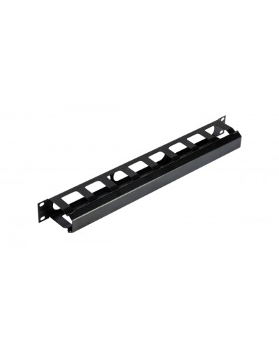 NIKOMAX (NMC-OK580C-1U-BK) - Кабельный органайзер NIKOMAX 19, 1U, глубина колец 58мм, металлический, скрышкой в Калининграде Кабельные органайзеры Pintop.ru