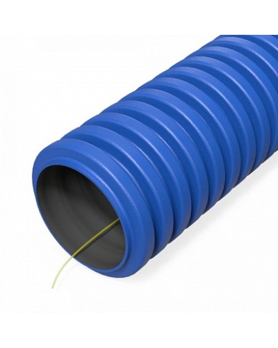 Труба гофрированная двустенная ПНД гибкая тип 450 (SN34) с/з синяя d32 мм (100м/уп) Промрукав (PR15.0254) в Калининграде Труба гофрированная Pintop.ru