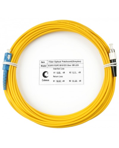 Шнур оптический simplex SC-FC 9/125 sm 25м LSZH Cabeus FOP(s)-9-SC-FC-25m в Калининграде Патч-корды оптические Pintop.ru