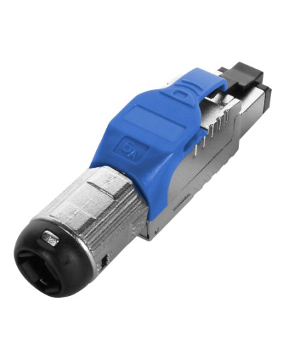 Разъем полевой оконцовки RJ-45 Hyperline (PLUE-8P8C-S-C6A-SH-BL) в Калининграде Патч-корды и пигтейлы Pintop.ru