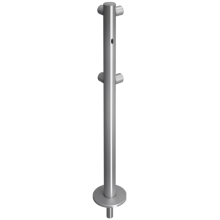 Стойка ограждения съемная L-образная с отверстием под фиксатор, 2 муфты слева Oxgard ВЗР 1996Р.21-06