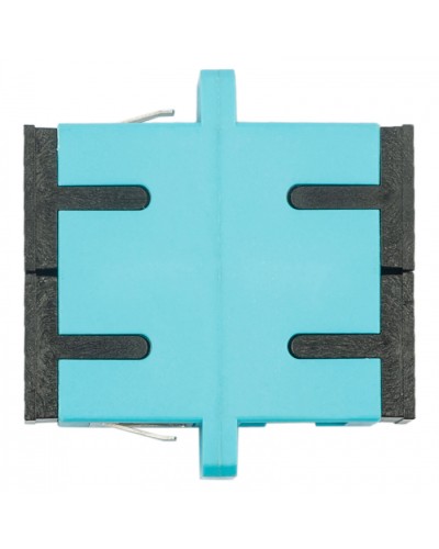 Адаптер оптический проходной SC-SC, OM3, дуплекс (duplex), бирюзовый Datarex DR-541023 в Калининграде Коммутационные изделия Pintop.ru