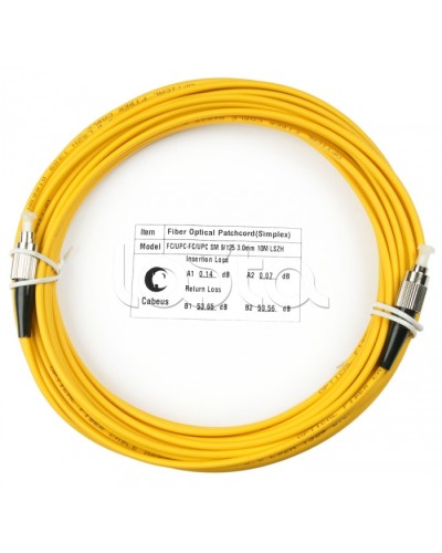 Шнур оптический simplex FC-FC 9/125 sm 10м LSZH Cabeus FOP(s)-9-FC-FC-10m в Калининграде Патч-корды оптические Pintop.ru