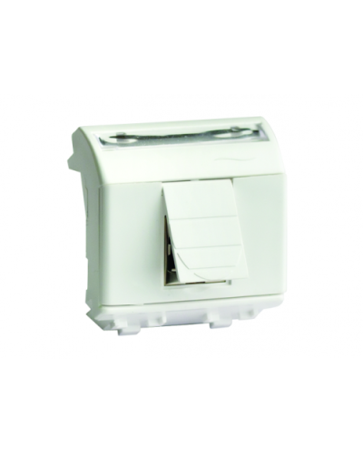 Розетка USB 2.0, со шторкой, белый RAL 9010, 1 разъем, 2М, BRAVA DKC 76202B в Калининграде Аксессуары для стоек и шкафов Pintop.ru