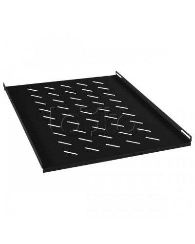 Полка перфорированная глубиной 700 мм для открытых стоек, цвет черный (RAL 9004) Cabeus RA-J018-FC-700-BK в Калининграде Полки для шкафов и стоек Pintop.ru