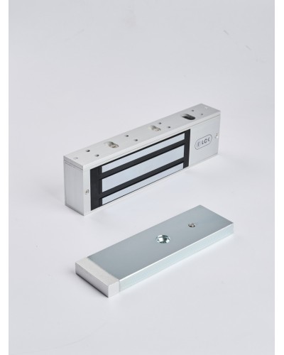 R-Lock RL-EM500-LSS - Электромагнитный замкок, 500кг, DC12/24B, цвет серебристый сатинированный алюминий RAL 7047, два датчика втроены в корпус замка: датчик Холла и магнито-контактный датчик в Калининграде Электромагнитные замки Pintop.ru