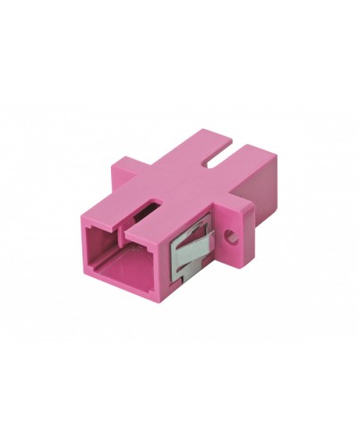 Оптический адаптер OM4, симплекс SC, с фланцами, пурпурный Eurolan (36A-40-SC-02MG) в Калининграде Проходные адаптеры и розетки оптические Pintop.ru