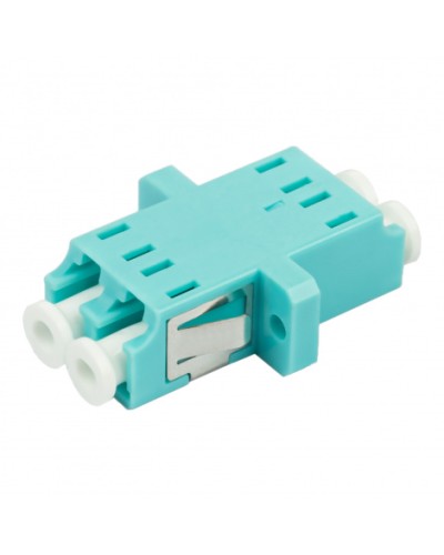 Адаптер оптический проходной LC-LC, OM3, дуплекс (duplex), бирюзовый Datarex DR-541123 в Калининграде Коммутационные изделия Pintop.ru