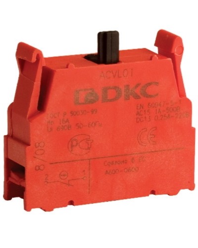Блок контактный с клеммными зажимами (нормально-замкнутый) DKC ACVL01 в Калининграде Клеммные колодки Pintop.ru