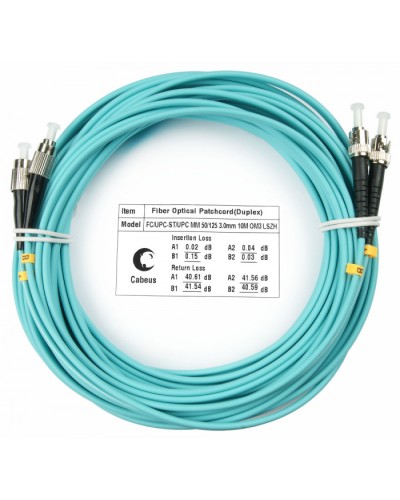 Шнур оптический duplex FC-ST 50/125 mm OM3 20м LSZH Cabeus FOP-50-FC-ST-20m в Калининграде Патч-корды и пигтейлы Pintop.ru