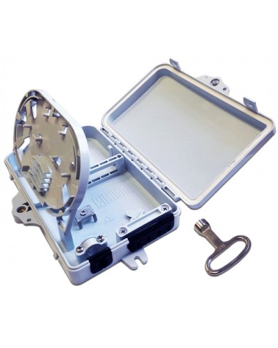 Бокс распределительный настенный на 6 волокон, наружной установки LANMASTER LAN-FDB-FTTH06/OUT в Калининграде Кросс оптический Pintop.ru