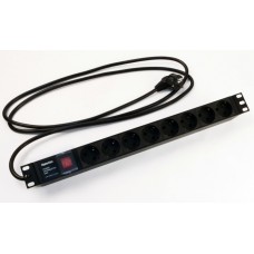 Блок розеток Hyperline SHE19-8SH-S-2.5EU