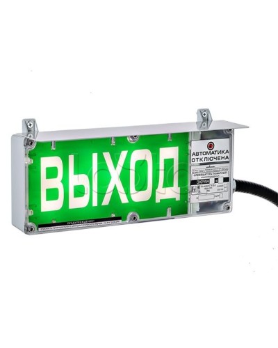 Оповещатель световой Эридан Экран-С-ККВ К1 12-24 VDC ВЫХОД цвет фона зеленый, надпись белая (КВБУ18+КВБУ18+ШТ25) в Калининграде Взрывозащищенное оборудование (Ex) Pintop.ru