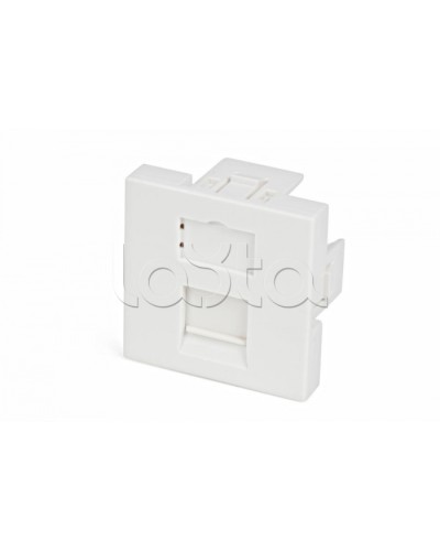 Вставка 45x45 (аналог Mosaic) для 1 модуля формата Keystone Jack, со шторкой Hyperline SIP2-1K-M45-45 в Калининграде Модули Keystone Pintop.ru