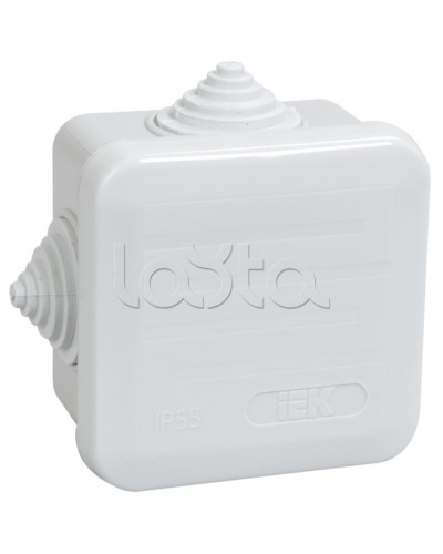 Коробка КМ41236 распаячная для о/п (RAL7035, 4 гермоввода, защелкивающаяся крышка) IEK UKOZ11-070-070-040-K41-44 в Калининграде Распределительные коробки Pintop.ru