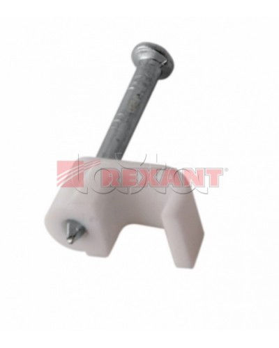 Крепеж кабеля плоский 6мм х 4мм (10шт/уп) REXANT 07-4206 в Калининграде Держатели, клипсы, скобы Pintop.ru