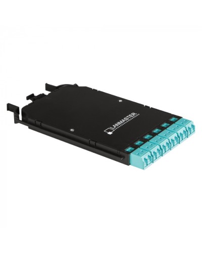 Компактная MPO кассета OS2, 12xLC, тип B, низкие потери, черная LANMASTER (LAN-MCCB-1M-12LC/OS2) в Калининграде Патч-корды оптические Pintop.ru