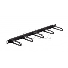 Органайзер горизонтальный 19" 0.5U, 5 колец (Черный) Cabeus (JB08-0,5U-BK)