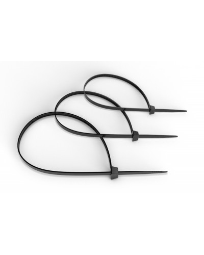 Стяжка нейлоновая неоткрывающаяся, безгалогенная (halogen free), 300x3.6мм, черная (100 шт) Cabeus CTBL-300 в Калининграде Аксессуары для кабель-канала Pintop.ru