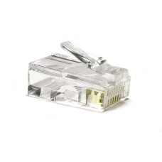 Разъем RJ-45(8P8C) под витую пару, категория 6 (50 µ"/ 50 микродюймов), универсальный (100 шт/уп) Hyperline PLUG-8P8C-U-C6-100