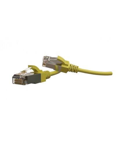 Патч-корд S/FTP Hyperline (PC-LPT-SFTP-RJ45-RJ45-C6-1M-LSZH-YL) в Калининграде Патчкорды (медные) Pintop.ru