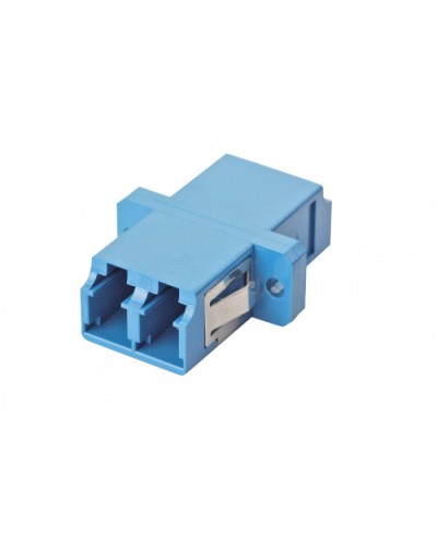 Оптический адаптер OS2, дуплекс LC, с фланцами, синий Eurolan (36A-S2-2L-02BU) в Калининграде Проходные адаптеры и розетки оптические Pintop.ru