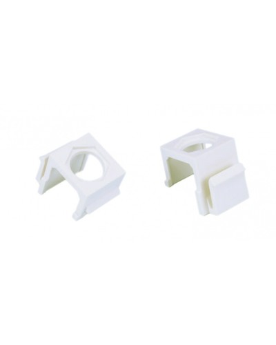 Вставка формата Keystone Jack для коаксиальных разъемов, ROHS, белая Hyperline (KJ1-COAX-WH) в Калининграде Кроссы оптические Pintop.ru