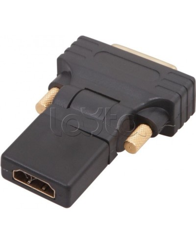 Переходник штекер DVI-D - гнездо HDMI поворотный GOLD (10шт/уп) REXANT 17-6812 в Калининграде Проходные адаптеры Pintop.ru