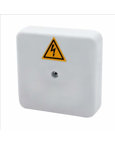 Коробка распределительная огнестойкая КРОПС-П0, IP41, габаритные размеры 75х75х20 мм, для кабелей сечением до 4 мм2, 2 клеммы КМ-Профиль (FRJB-KM-P0-4-02-КРОПС-IP41) в Калининграде Распределительные коробки Pintop.ru