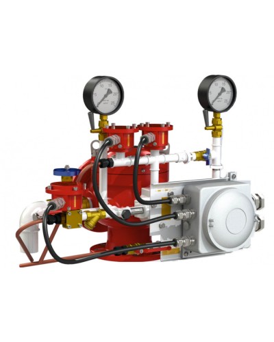 Узел управления дренчерный с комбинированным приводом Спецавтоматика УУ-Д150/1,6(Э24, Г0,07)-ВФ.О4 в Калининграде Устройства пуска водяного пожаротушения Pintop.ru