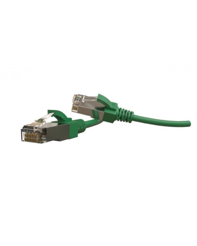 Патч-корд S/FTP Hyperline (PC-LPT-SFTP-RJ45-RJ45-C6-1M-LSZH-GN) в Калининграде Патчкорды (медные) Pintop.ru