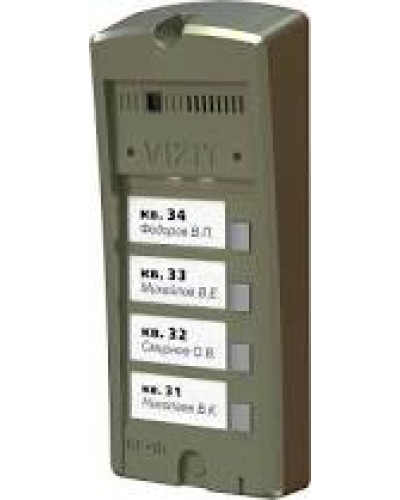 Панель вызова Vizit БВД-306FCP-4 в Калининграде Многоабонентные устройства Pintop.ru