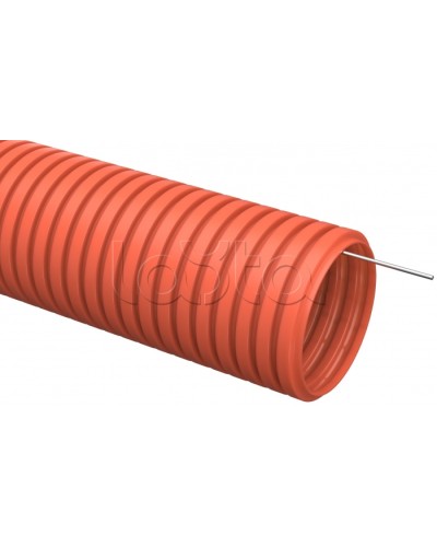 Труба гофр. ПНД 16 мм с зондом (100 м) IEK (CTG20-16-K04-100) в Калининграде Труба гофрированная Pintop.ru