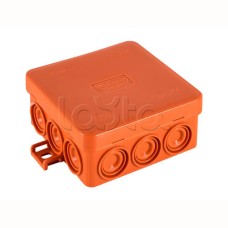 JBL085 Коробка огн. E110, о/п 85х85х38мм, без галогена, 12 вых., IP55, 5P, (0,15-6,0 мм2), цвет оранж. Экопласт (43785HF)