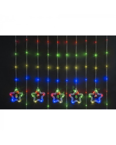 Гирлянда Navigator 95 012 NGF-D035-01 (бахрома звезды и фигурки WW 3*0.6м IP20) в Калининграде Источники света(Лампы) Pintop.ru