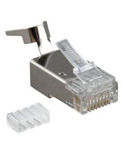 Разъем RJ-45 под витую пару, кат. 6, экранированный, универсальный Hyperline PLUG-8P8C-UV-C6-TW-SH в Калининграде Коннекторы и разъемы Pintop.ru