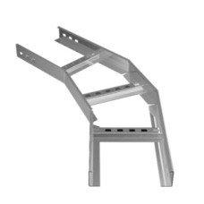 Угол горизонтальный 45° 200х100 (1,2) для лестничного лотка ПожТехКабель (650-319)