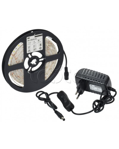 Комплект DIY (2835W60-4,8-IP65-12В 5м + др. + выкл.) IEK (LSR1-2-060-65-1-05-S1) в Калининграде Источники света(Лампы) Pintop.ru