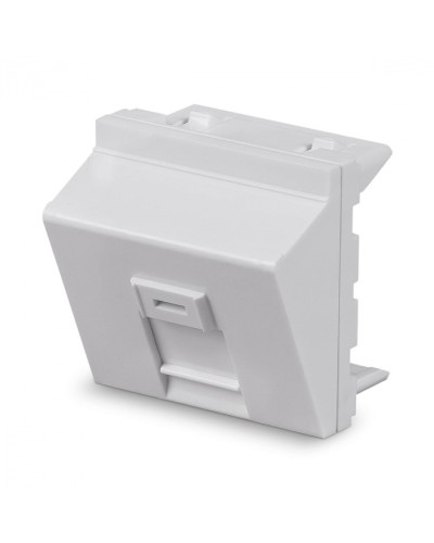 Вставка 45x45 (Mosaic) для 1 модуля формата Keystone Jack, угловая Cabeus (FP-A-45-1M) в Калининграде Модули Keystone Pintop.ru