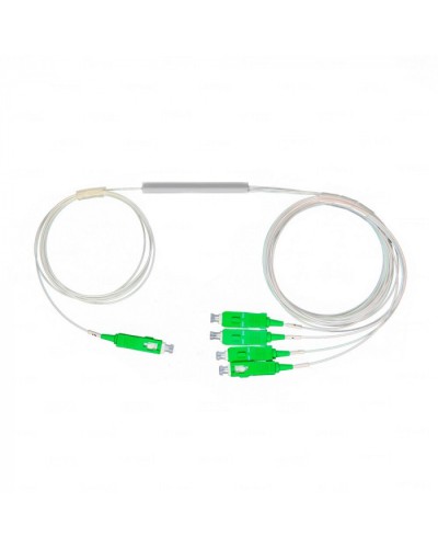 Разветвитель план 1х4 окон SC/APC 9/125 вывод 1,5м буфер 0.9мм 1260/1650 Cabeus (FCT-PLC-1/4-9-SC/A-1.5-0.9) в Калининграде Оптические разветвители (сплиттеры) Pintop.ru