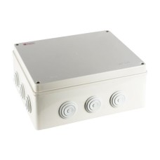 Коробка огн. Е110 о/п, 300х250х120,12 вых.,IP65, 4Р серый Экопласт (43050HF-GR)