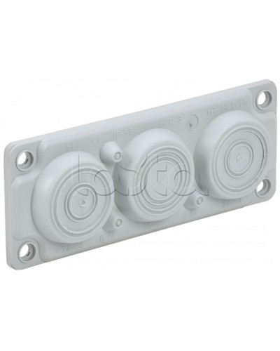 TITAN Ввод кабельный мембр. 6 отв. d=6-59мм IP65 серый IEK (TI-00D-MC-006-65) в Калининграде Аксессуары для стоек и шкафов Pintop.ru