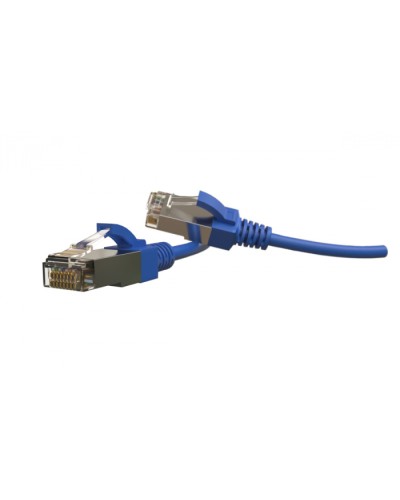 Патч-корд S/FTP Hyperline (PC-LPT-SFTP-RJ45-RJ45-C6-1M-LSZH-BL) в Калининграде Патчкорды (медные) Pintop.ru