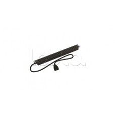 Блок розеток горизонтальный черн Hyperline (SHE19-12IEC-2.5AIEC)