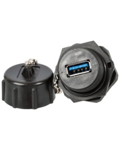 ндустриальный соединительный модуль USB 3.0, IP67, с крышкой LANMASTER (LAN-OK-USB30/180-WP) в Калининграде Коммутационные изделия Pintop.ru