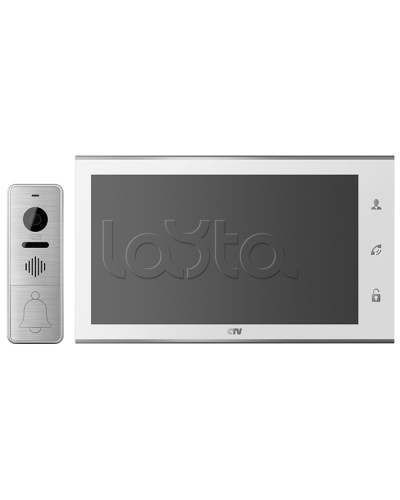 Комплектвидеодомофона CTV-DP4105AHD (белый) в Калининграде Комплекты домофонов Pintop.ru
